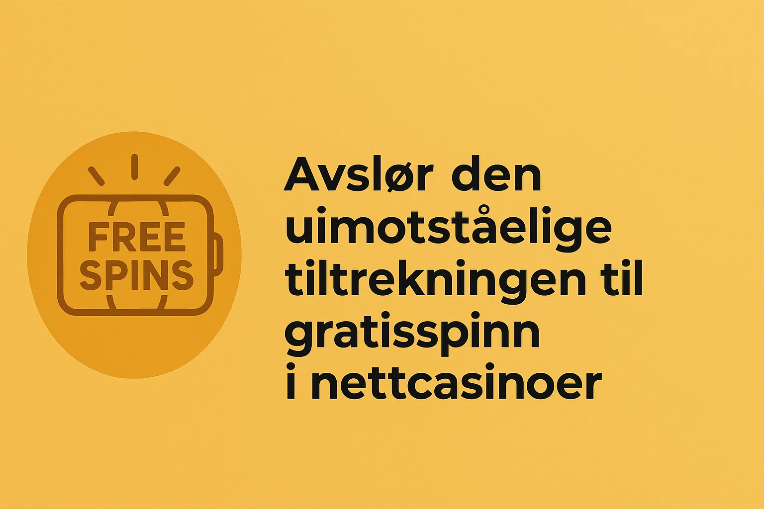 Avslr den uimotstelige tiltrekningen til gratisspinn i nettcasinoer