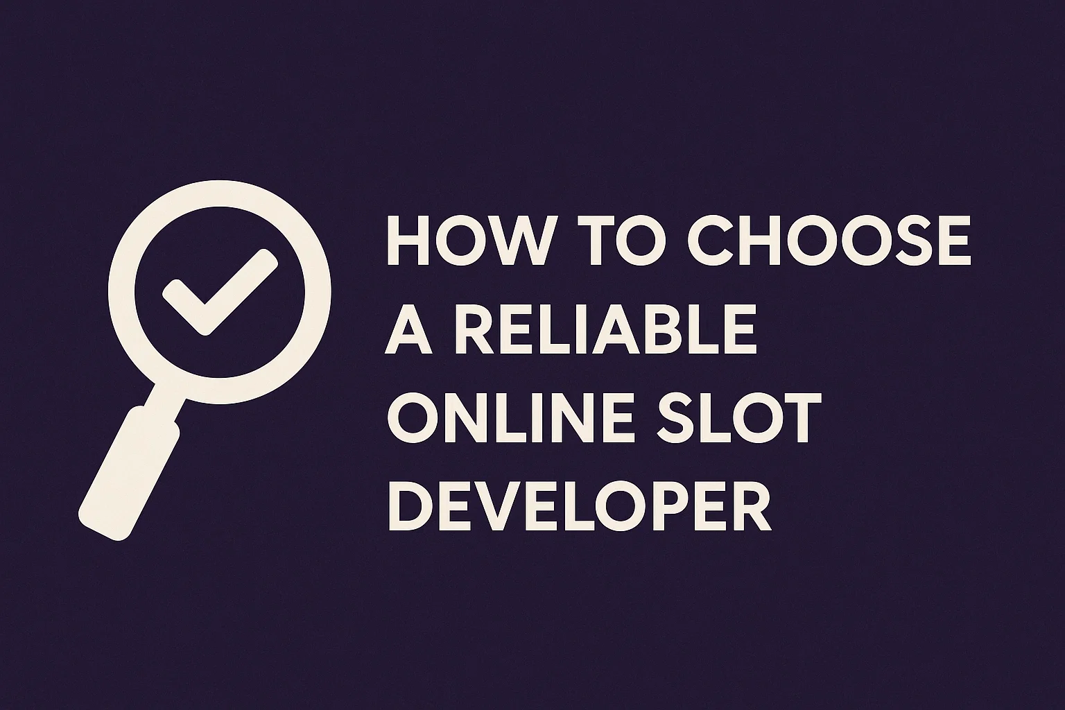 How to Choose a Reliable Online Slot Developer